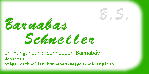 barnabas schneller business card